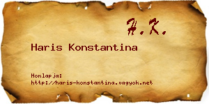 Haris Konstantina névjegykártya